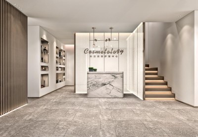 现代轻奢美容院前台3D模型下载